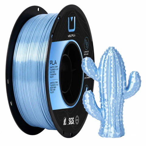 Multfila PLA Silk Azul Bebê 1kg Filamento para Impressora 3D