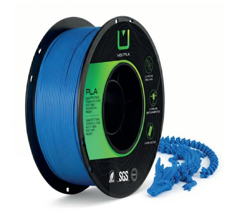 Multfila PLA Matte Filamento 3D 1.75mm 1kg Azul Ocean