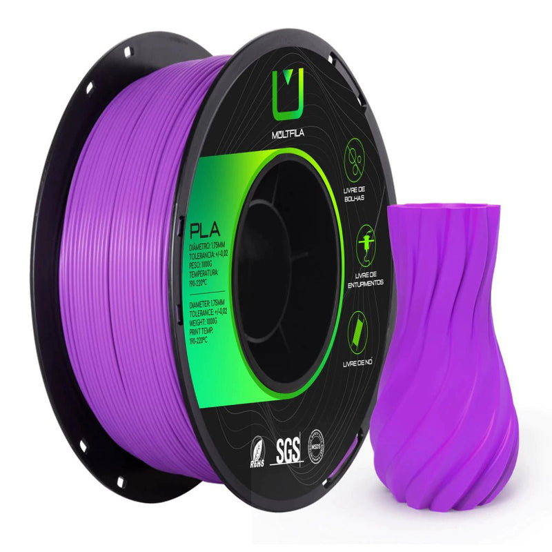 Filamento Multfila PLA para Impressora 3D 1kg 1.75mm Roxo - M3D