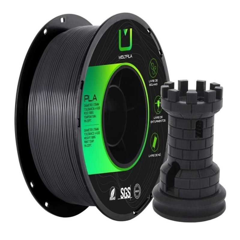 Multfila Filamento PLA 1.75mm 1kg Chumbo Impressão 3D - M3D