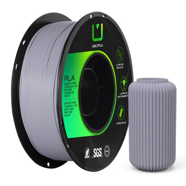 Multfila Filamento PLA 1.75mm 1kg Cinza - M3D