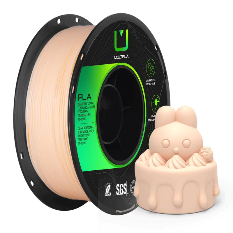 Multfila PLA 1kg Filamento para Impressão 3D Bege Nude - M3D