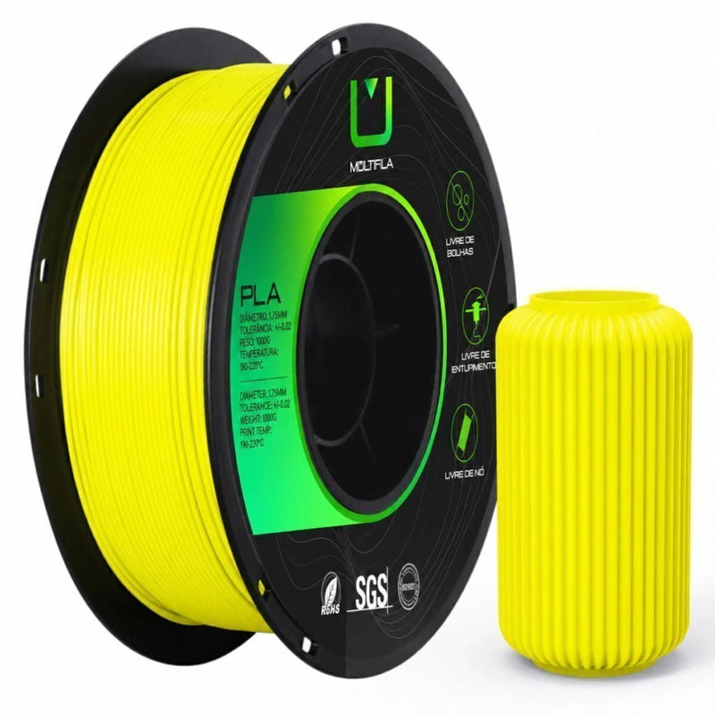 Multfila PLA Amarelo Banana Filamento 1kg 1.75mm Impressão 3D - M3D