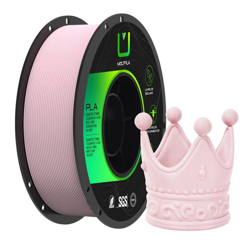 Multfila PLA Matte Rosa Claro Filamento 1kg 1,75mm - M3D