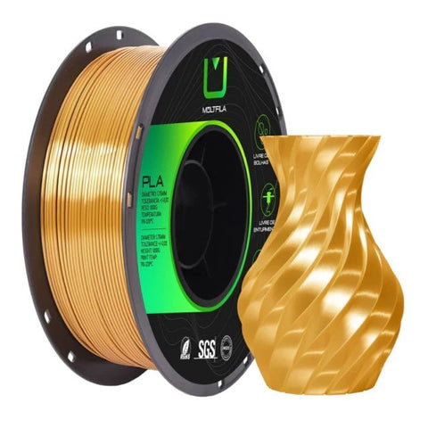 Multfila PLA Silk Ouro Envelhecido Filamento 3D 1.75mm 1kg - M3D