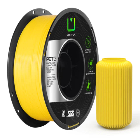Multfila PETG Amarelo 1kg Filamento para Impressora 3D 1,75mm