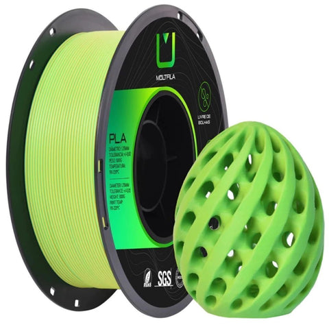 PLA Matte Verde Amarelo 1kg Multfila Duo Color - M3D