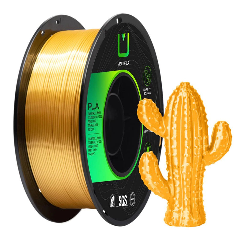 PLA Silk Ouro Metalizado 1kg Multfila - M3D