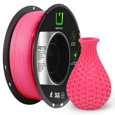Multfila PETG Rosa 1kg Filamento para Impressora 3D 1,75mm