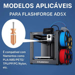 Bico Nozzle Aço Endurecido Flashforge AD5X 0,4mm