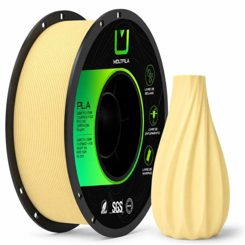 PLA Matte Amarelo Creme 1kg Multfila