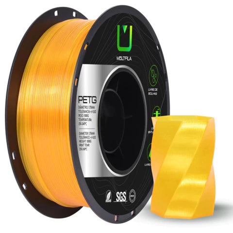 Filamento PETG Amarelo Transparente 1kg Multfila