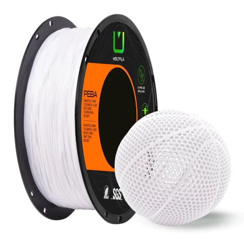 Multfila PEBA Filamento Branco 1kg 1.75mm para Impressão 3D