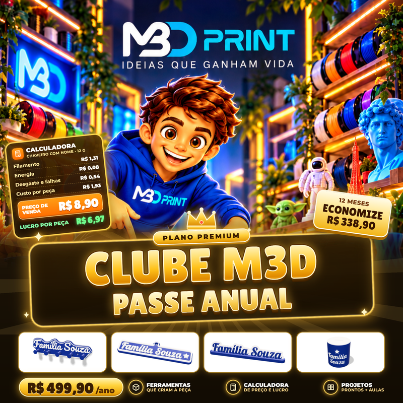 Passe Clube M3D Anual