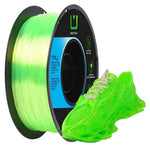 Filamento TPU 95A Multfila 1,75mm 1kg Verde Translúcido