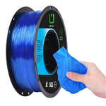 Multfila TPU 95A 1,75mm 1kg Filamento Flexível Azul Translúcido