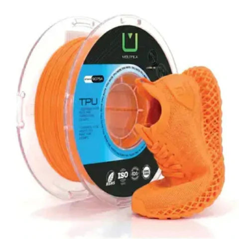 Multfila TPU 9075 Laranja 1kg Filamento Flexível 1.75mm