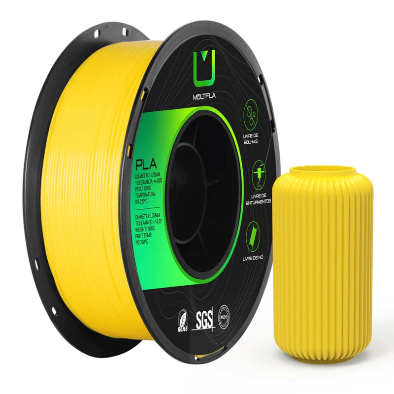 Multfila Filamento Para Impressora 3D PLA 1.75mm 1kg Amarelo - M3D