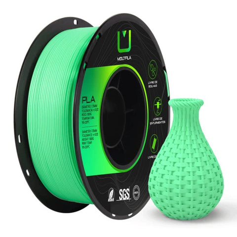 Multfila Filamento PLA para Impressão 3D 1.75mm 1kg Verde Menta - M3D