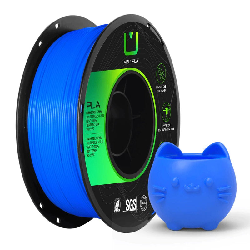 Multfila PLA Azul Safira 1.75mm 1kg Filamento para Impressora 3D - M3D