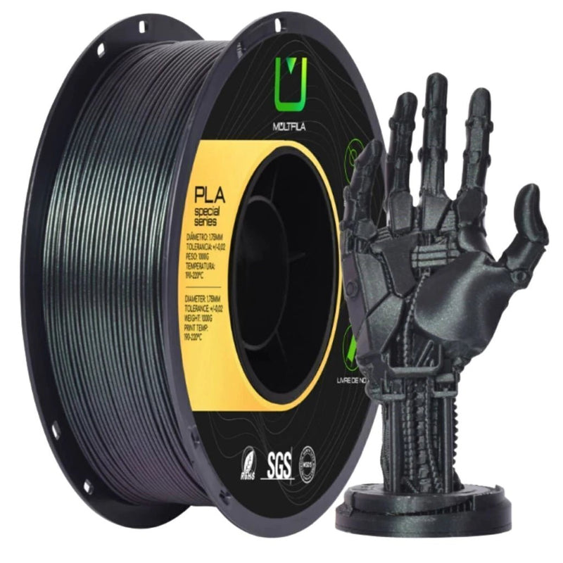 Multfila PLA Galaxy Filamento 1.75mm 1kg Verde Efeito Brilhante - M3D