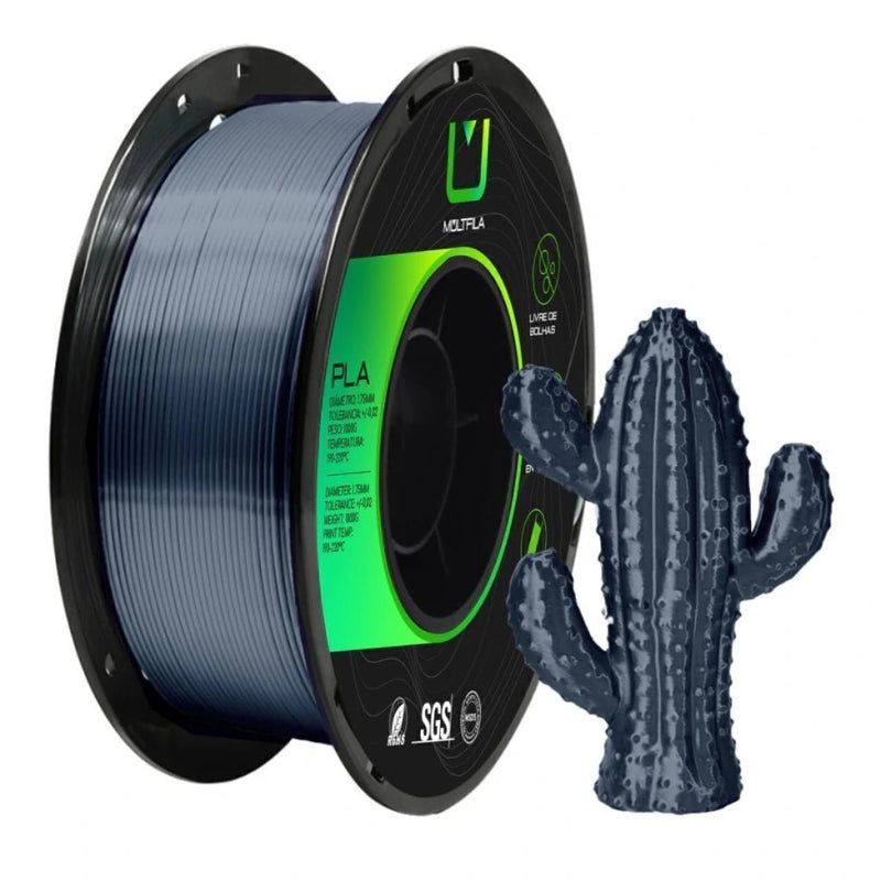 Multfila PLA Silk Aço Escovado Metálico 1.75mm 1kg - M3D