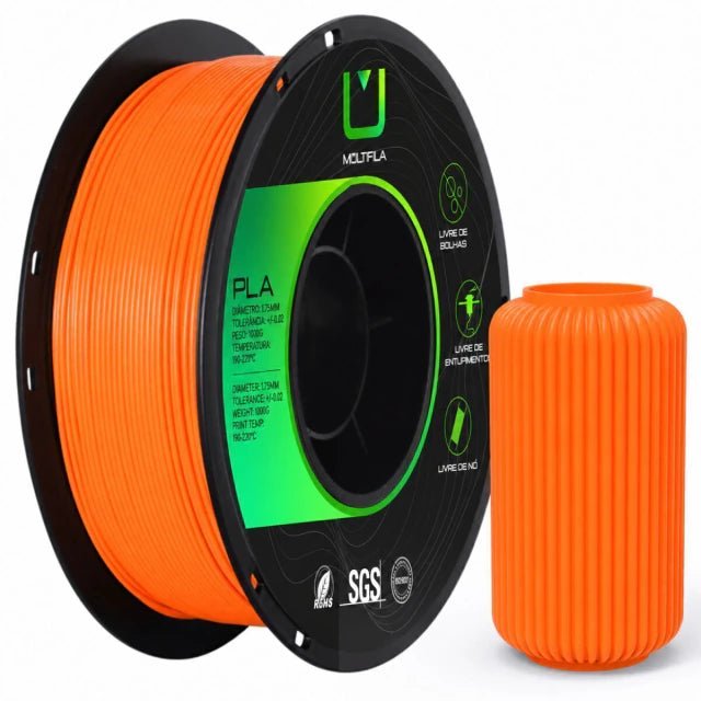Multfila PLA Tangerina 1kg Filamento para Impressora 3D 1.75mm - M3D