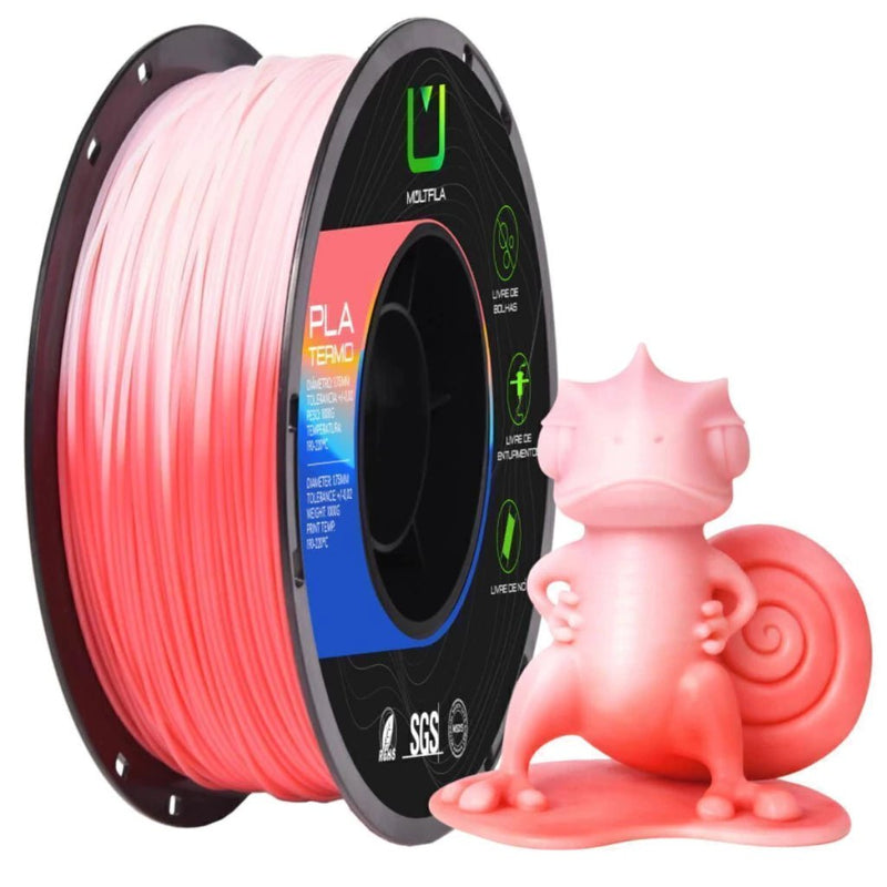 Multfila PLA Termo Vermelho e Rosa 1kg 1.75mm Filamento para Impressora 3D - M3D