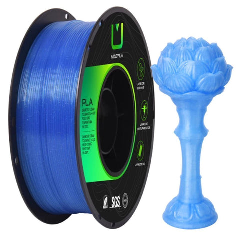 Multfila PLA Translúcido Azul 1.75mm 1kg Filamento Para Impressora 3D - M3D