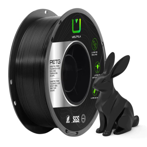 Multfila PETG Preto 1kg Filamento para Impressora 3D 1.75mm