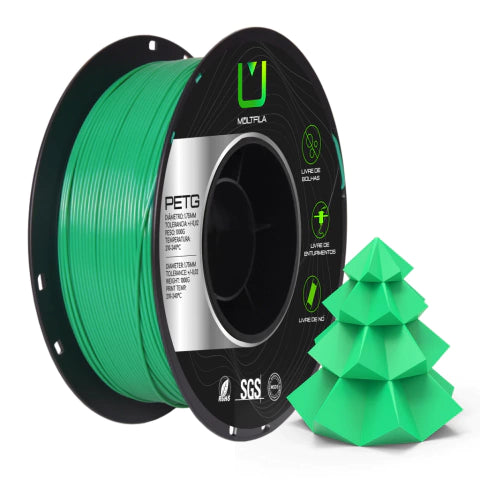 Filamento PETG Verde 1kg Multfila Para Impressora 3D 1.75mm