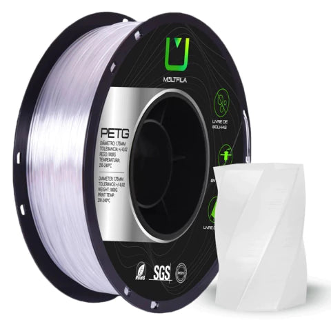 Multfila PETG Transparente 1kg 1.75mm Filamento 3D
