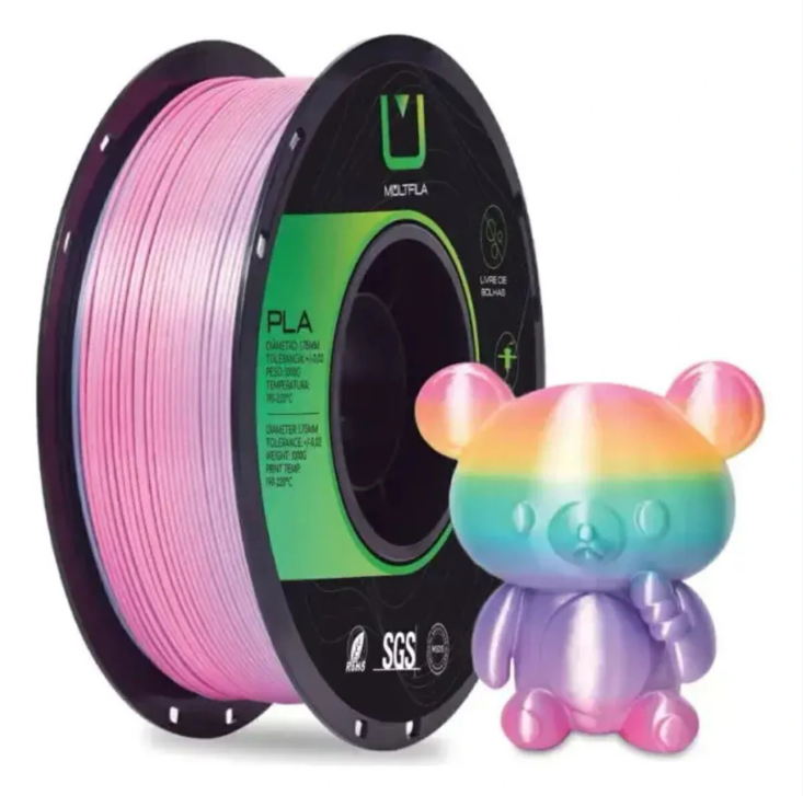 Multfila PLA Silk Rainbow Filamento 3D 1.75mm 1kg Unicorn
