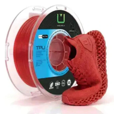 Multfila TPU 9075 Vermelho Cereja - Filamento Flexível 1,75mm 1kg