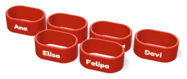 Anel de guardanapo com nome