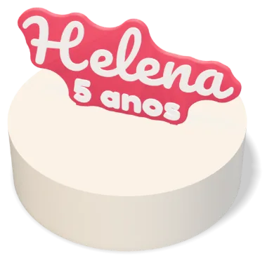 Topo de bolo com nome